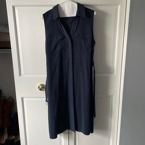 Navy shirt dress